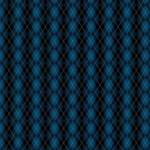 Small Dark Blue Argyle Diamond Check