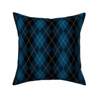 Dark Blue Argyle Diamond Check