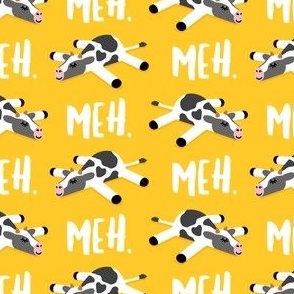 Meh. Cows - Splooting cows - yellow - LAD22