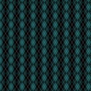 Small Dark Teal Argyle Diamond Check