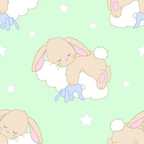 Mint Green Bunny Cloud Baby Nursery - Smaller