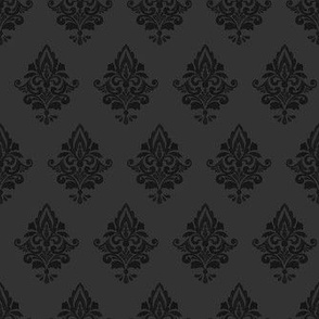 grey halloween damask