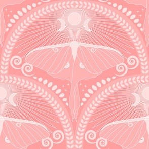 Blushing Luna Moth / Art Deco / Mystical Magical / Creamy Strawberry / Medium