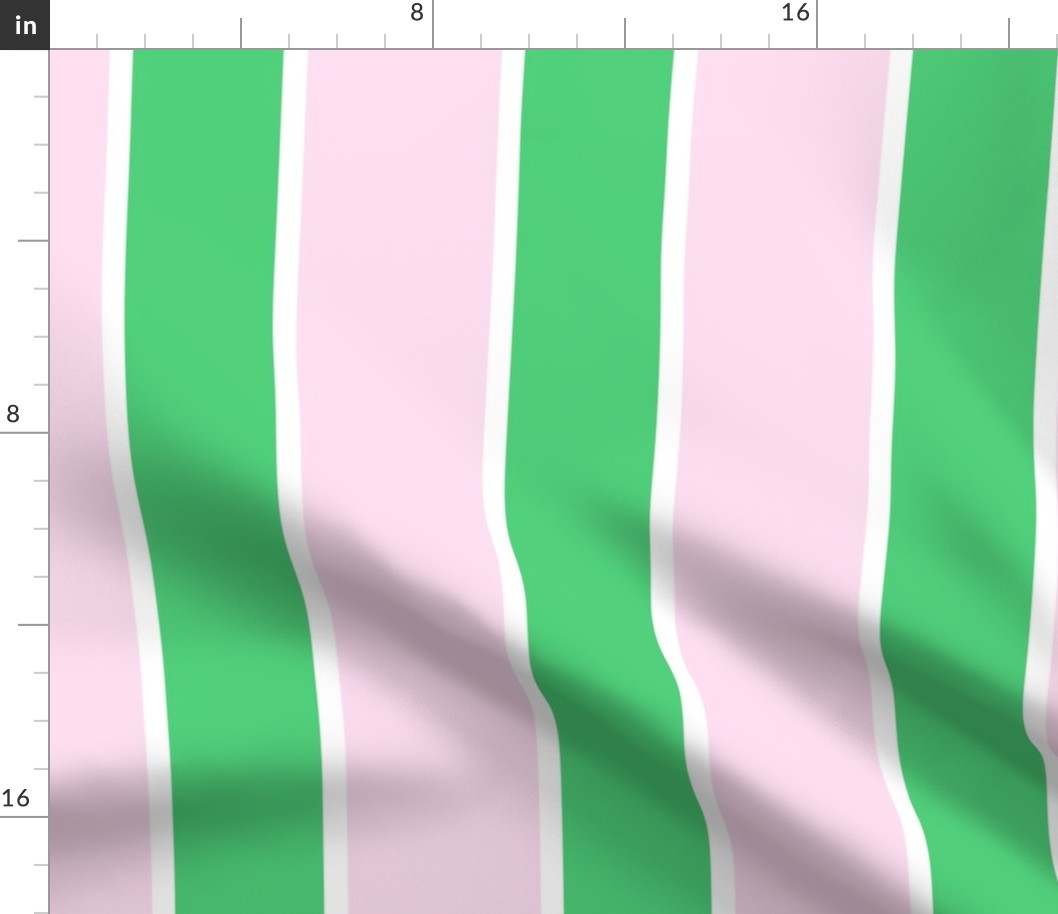 Pink and Green Stripe fabric