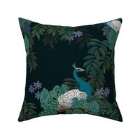 Peacock Garden - Black, Blue, Green, Teal