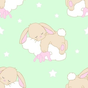 Mint Green Bunny Cloud Baby Girl - Small 