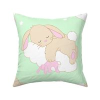 Mint Green Bunny Cloud Baby Girl - Large 