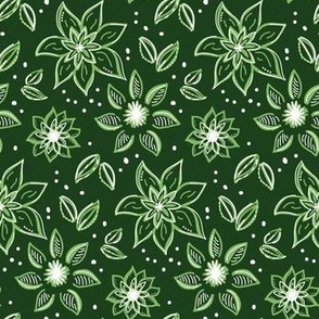 Festive Floral for Christmas - Dark Green