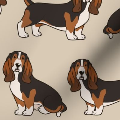 Basset Hound Charm - Whimsical Dogs, Large