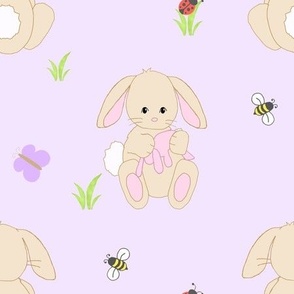 Purple Bunny  Baby Girl Nursery 