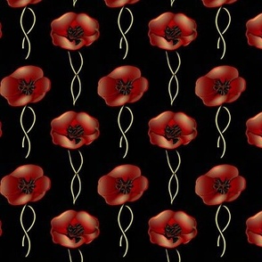 Poppy Pirouhettes in Red and Black