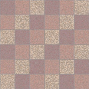 Squiggle Checkered Muted Earth Tone Pattern