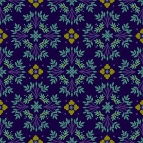 Snowflake Floral - Purple