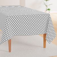 moroccan quatrefoil white with black lattice