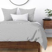 moroccan quatrefoil white with black lattice