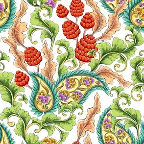 Vintage Floral Paisley Pattern