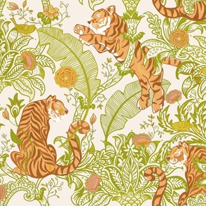 YEAR OF THE TIGER sage on beige