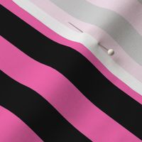 Hot Pink and Black Stripe Pattern