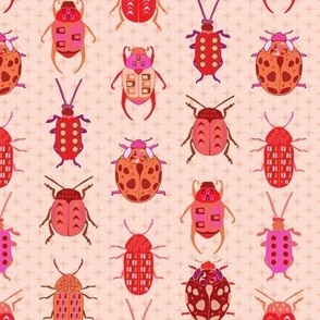 Retro Bugs - Orange and Pink
