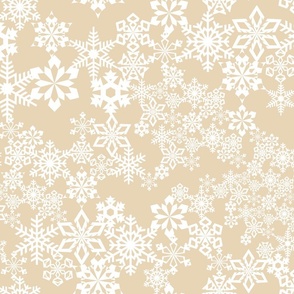 Snowflakes - Beige