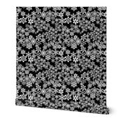 Snowflakes Black