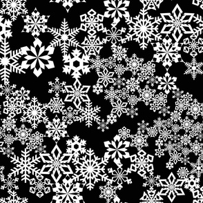 Snowflakes Black