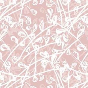 Ivy Leafs Chalk Superposition - light Pink