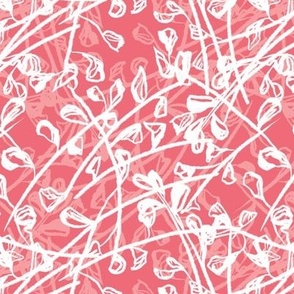 Ivy Leafs Chalk Superposition - Candy Pink