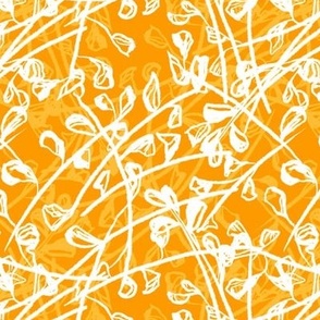 Ivy Leafs Chalk Superposition - Cheerful Orange