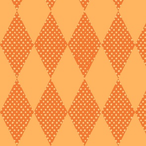 orange check with dots - medium scale