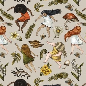 Dancing Girls with Forest Plants