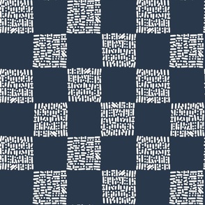 Odd squares on Navy #29384C