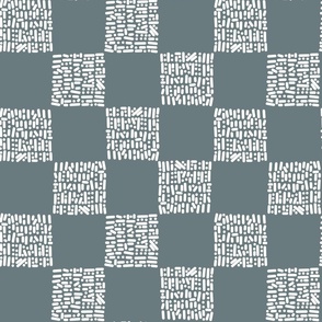 Odd squares on Slate Blue/Grey/Gray #697A7E