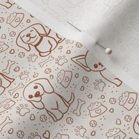 cute beige pattern with puppies for animal lovers