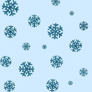 Light blue snowflakes