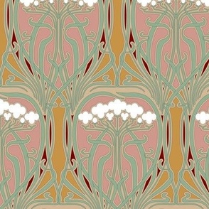 Lovecore Art Nouveau floral ogee design