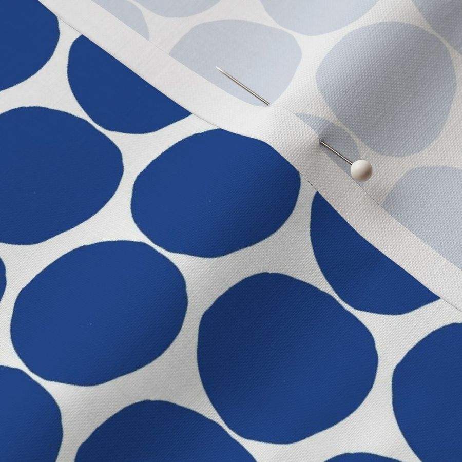 Blue Navy Dot Half Brick small || modern minimal geometric circle shapes