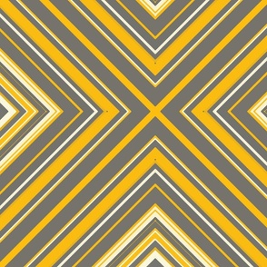 1920s are Back: Golden Yellow Square Pattern