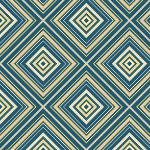 1920s are Back: Blue Square Pattern