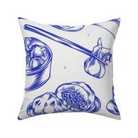 delft china blue nouveau chinoiserie dim sum dumplings food _ beverage novelty