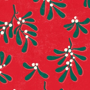 Modern Mistletoe Festive Red - XL