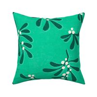 Modern Mistletoe on Mint Green - XL