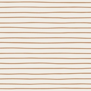 1/2 inch Hand Drawn Stripe Lines in Milk Coffee Brown