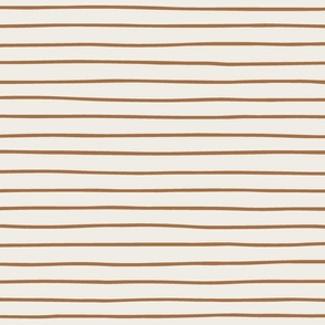 1/2 inch Hand drawn Stripe Lines in Nutmeg Brown