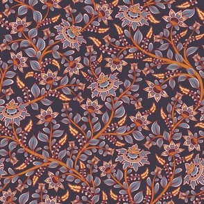 Floral_Kalamkari_grey dark