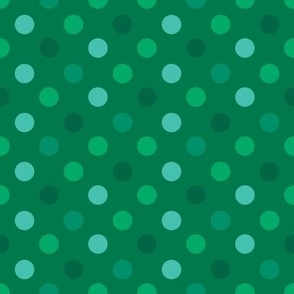 Playful green polka dots