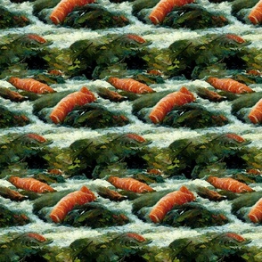 Salmon in the river