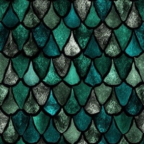 Natural Teal Dragon Scales