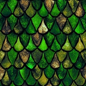 Natural Bright Green Dragon Scales