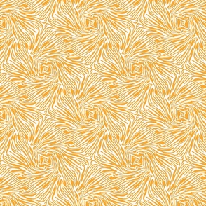 animal swirls  - orange and white - 8" repeat